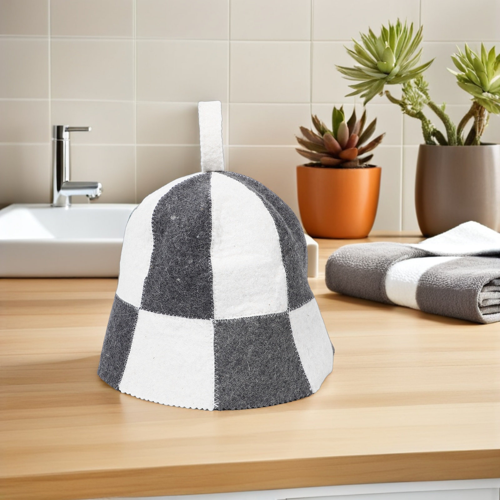 1Set Sauna Kit Felt Hat with M - Heat Resistant Glove のレビューと価格