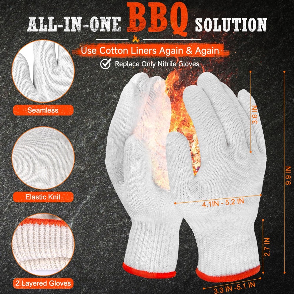 BBQ Gloves 50 Disposable Nitri - Latex Disposable Glove のレビューと価格