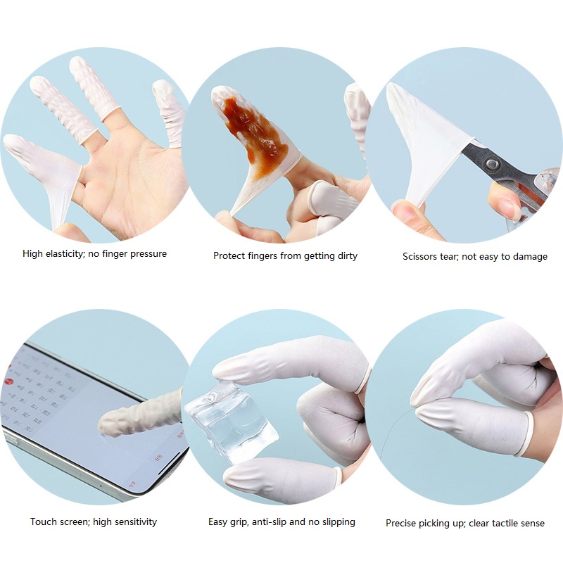 100/200PCS Powder Free Anti-Sl - Latex Disposable Glove のレビューと価格