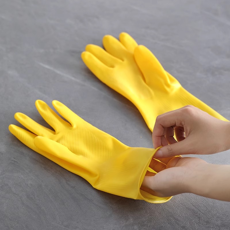 3 Pairs of Household Gloves Ho - Dish Glove Rubber のレビューと価格