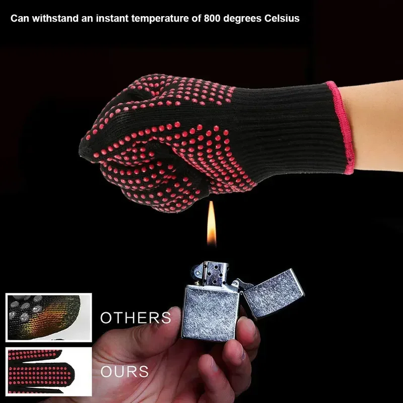 1 Pair Non-Slip Silicone BBQ G - Oven Mitt Silicone のレビューと価格