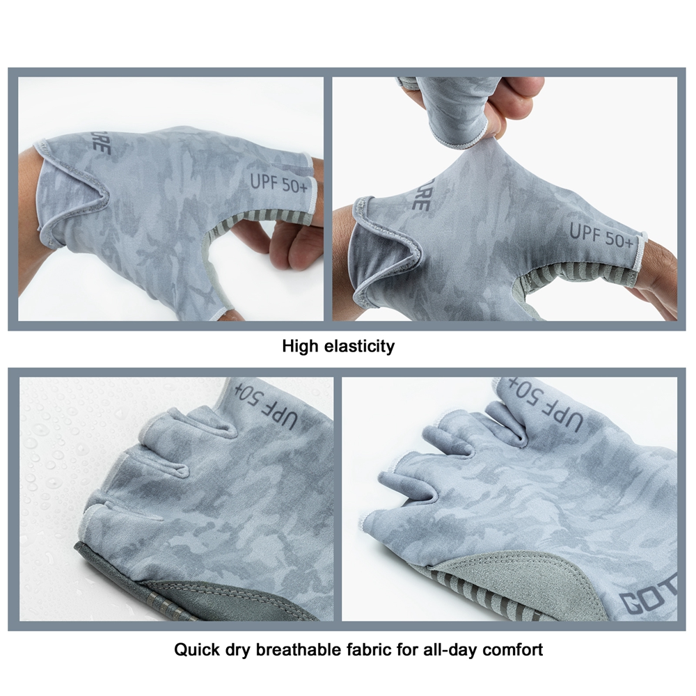 Goture Fingerless Fishing Glov - Cycling Glove Padded のレビューと価格