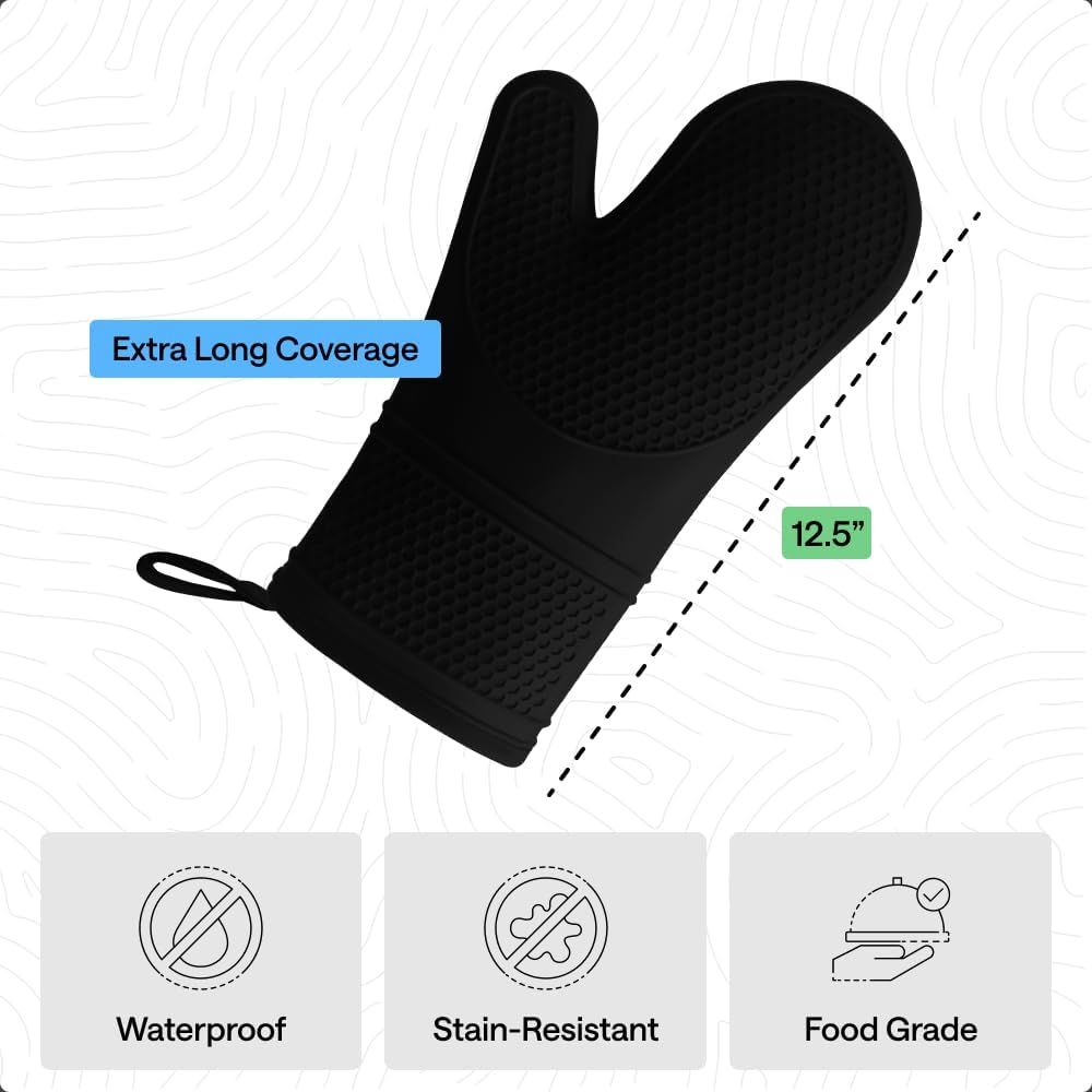 Heat Resistant Silicone Oven M - Oven Mitt Silicone のレビューと価格