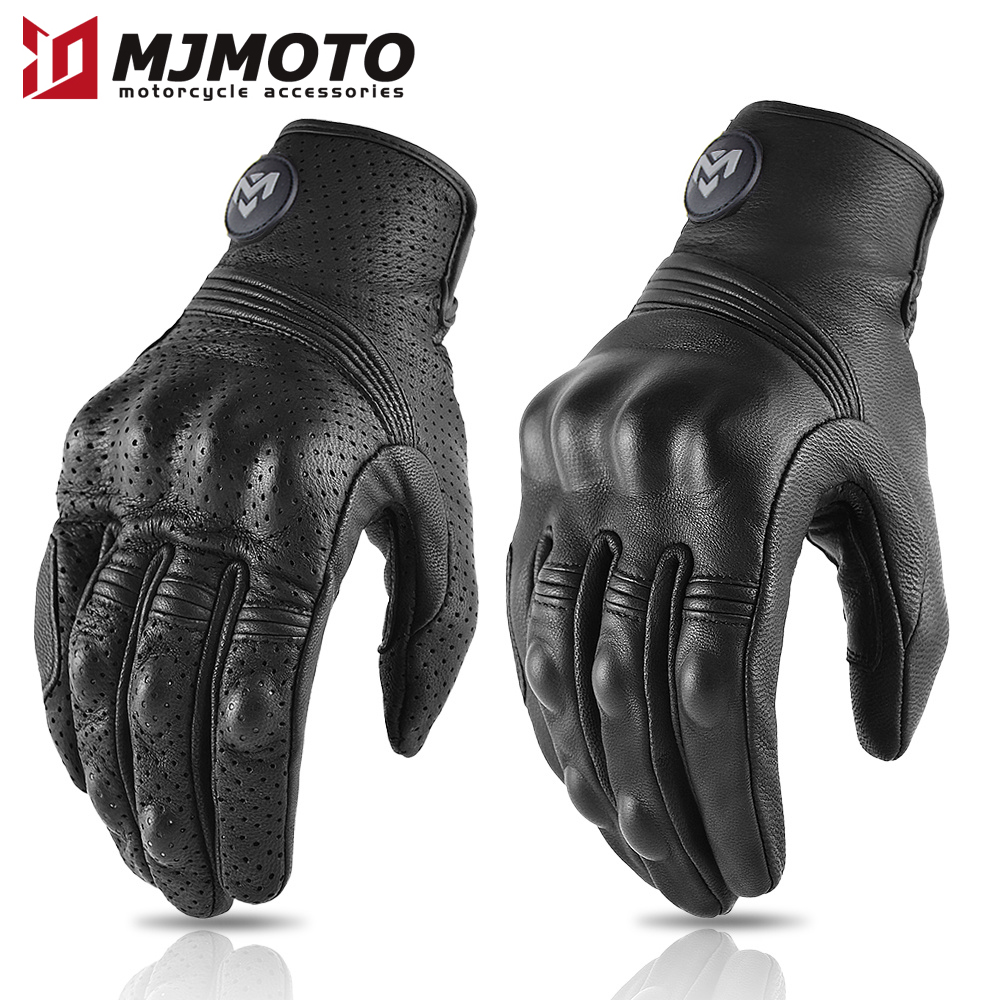 Men's Retro Perforated Leather - Cycling Glove Padded のレビューと価格