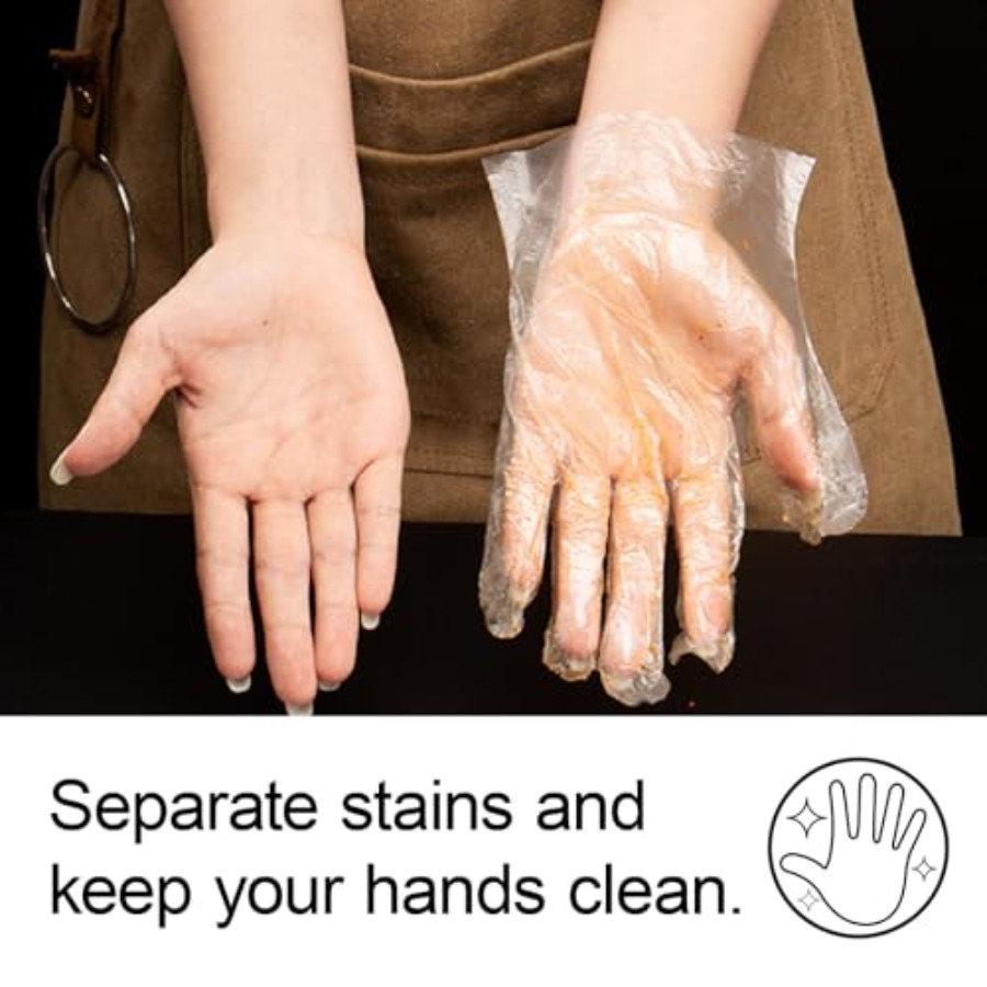 400 PCS Disposable Plastic Glo - Rubber Glove Cleaning のレビューと価格