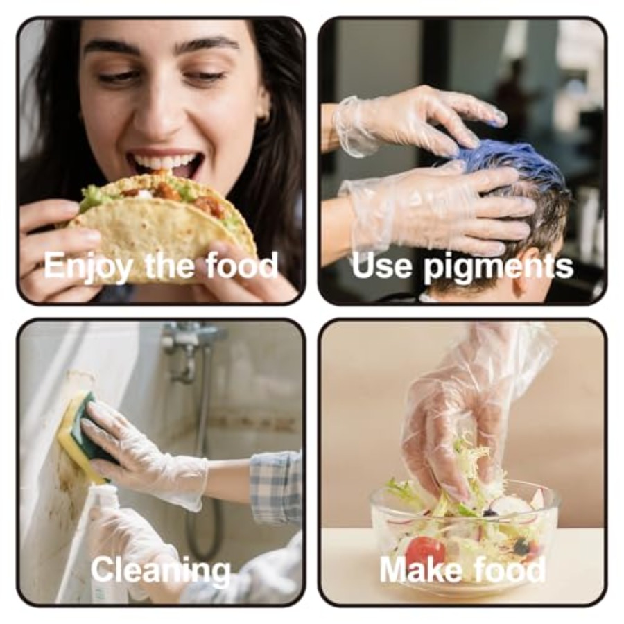 400 PCS Disposable Plastic Glo - Rubber Glove Cleaning のレビューと価格
