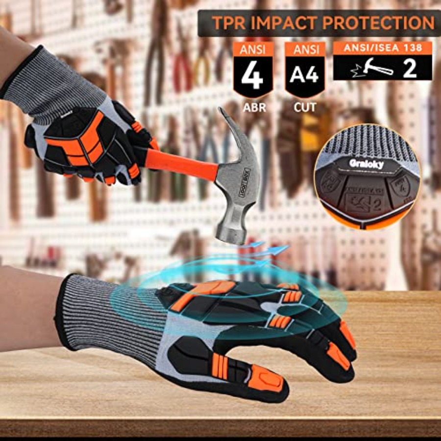 Safety Work Gloves with Impact - Work Glove Impact のレビューと価格
