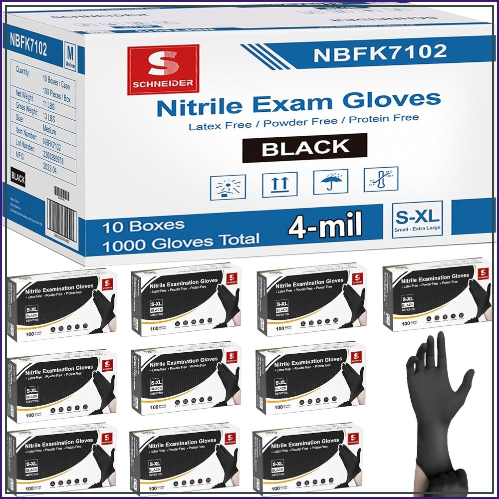 4 Mil Black Nitrile Exam Glove - Exam Glove Nitrile のレビューと価格