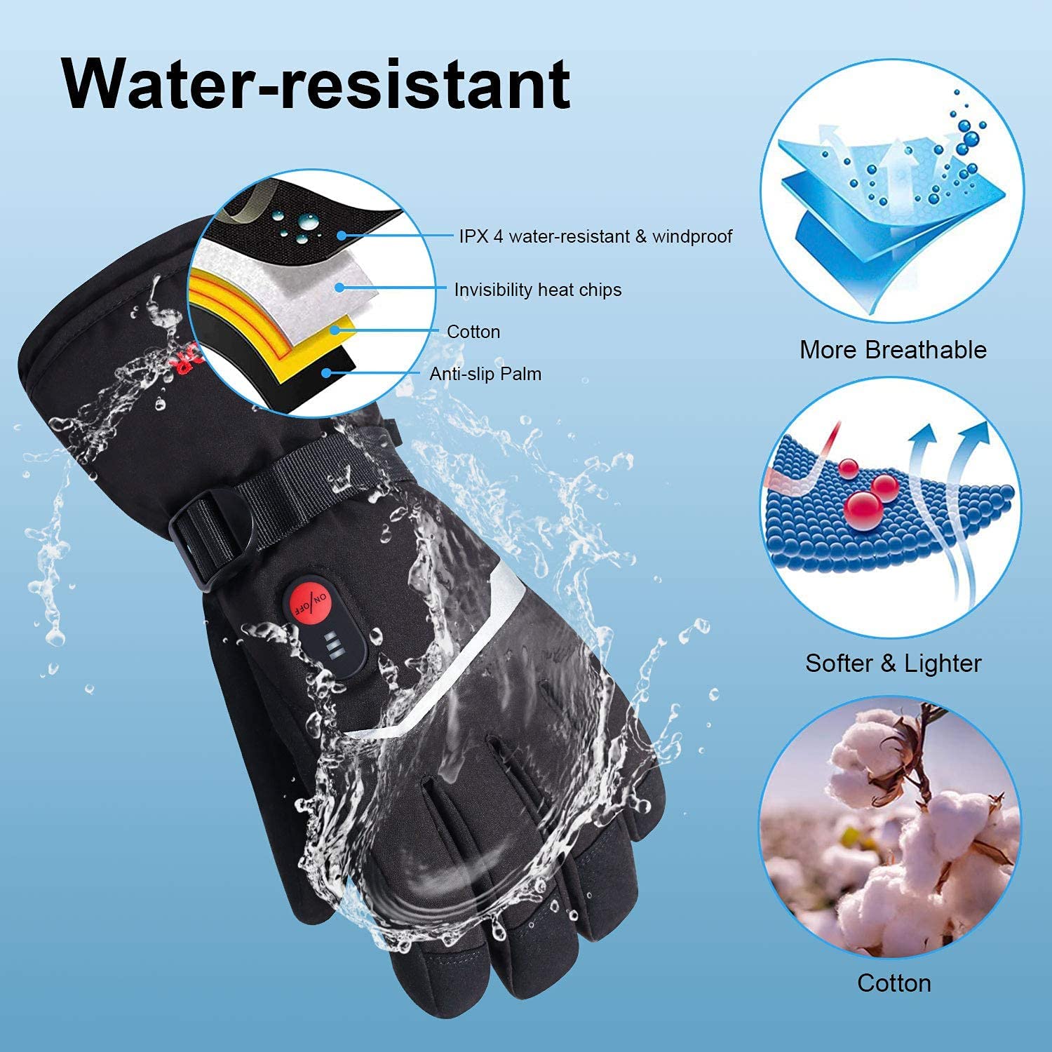 SNOW DEER Winter Heated Gloves - Heat Resistant Glove のレビューと価格