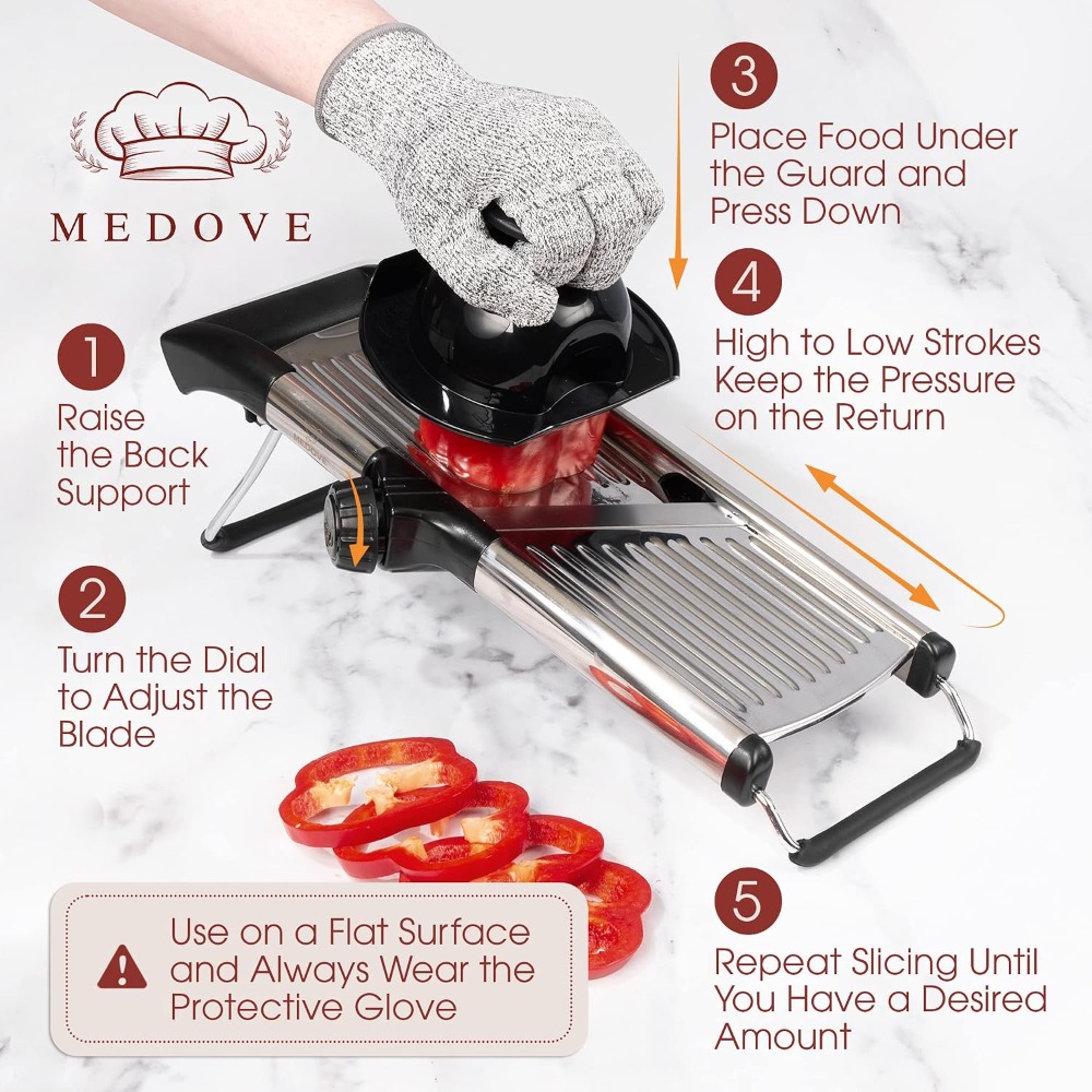 Stainless Steel Mandoline Slic - Cut Resistant Glove のレビューと価格