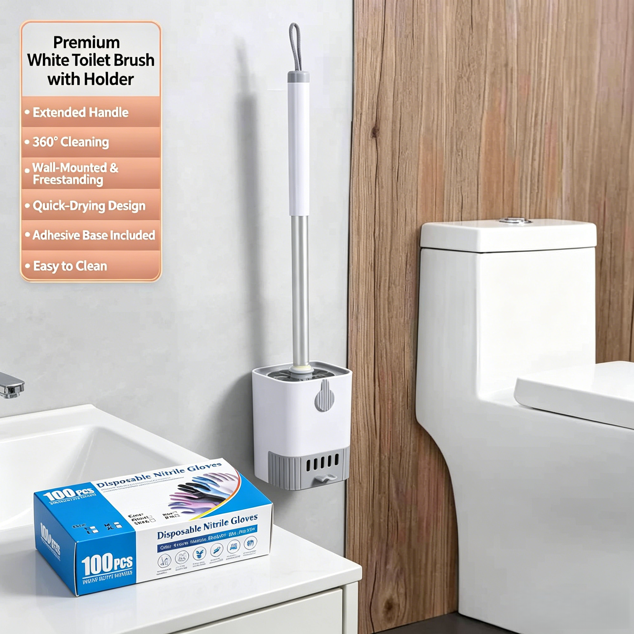 2-Piece Toilet Cleaning Set: P - Rubber Glove Cleaning のレビューと価格
