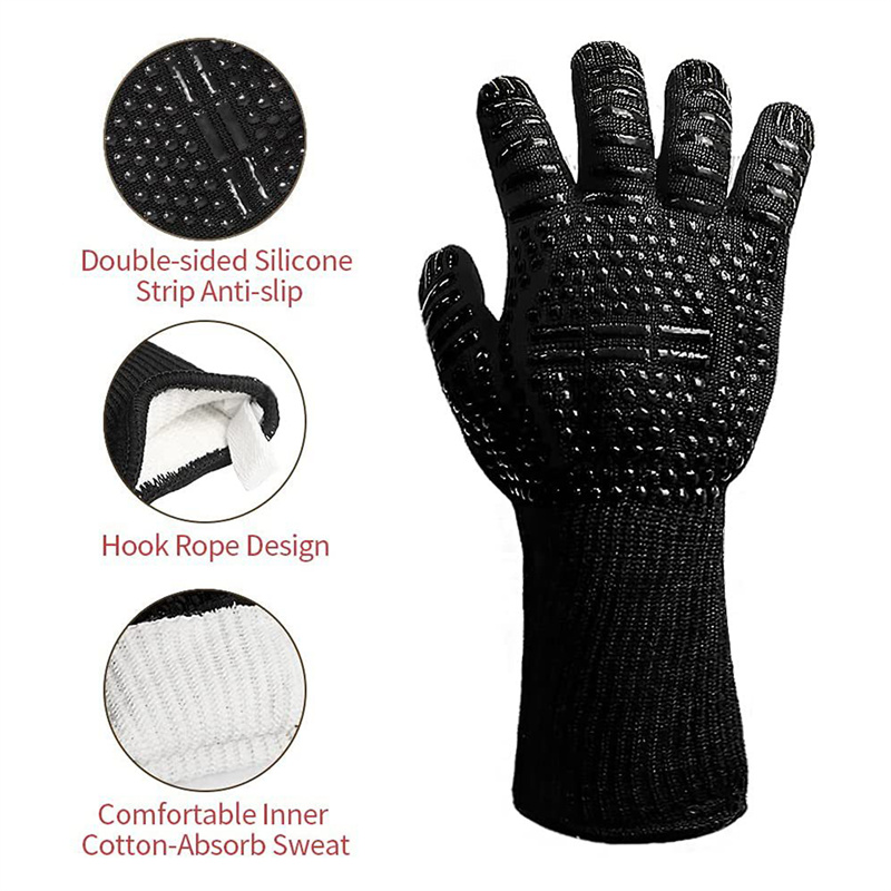 1PC Gloves 800 Degrees Firepro - Oven Mitt Silicone のレビューと価格