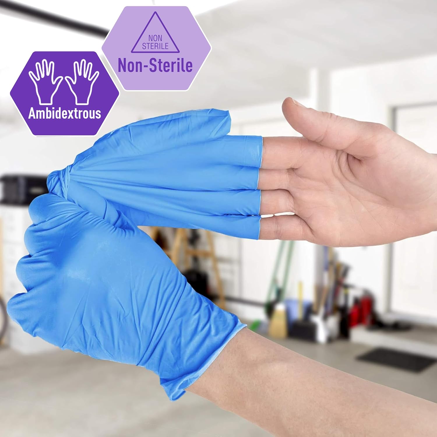 Powder-Free Nitrile/Vinyl Blen - Latex Disposable Glove のレビューと価格