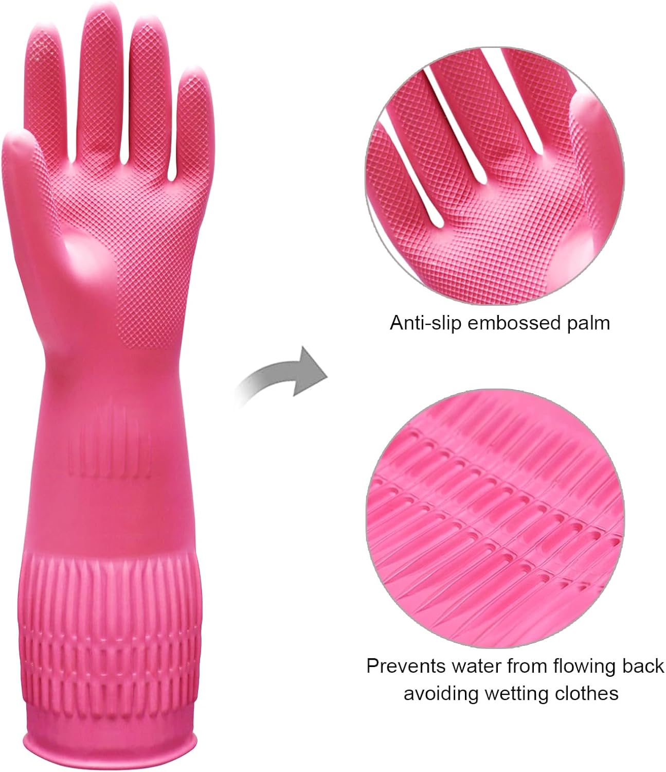 3 Pairs of Rubber Dishwashing  - Rubber Glove Cleaning のレビューと価格
