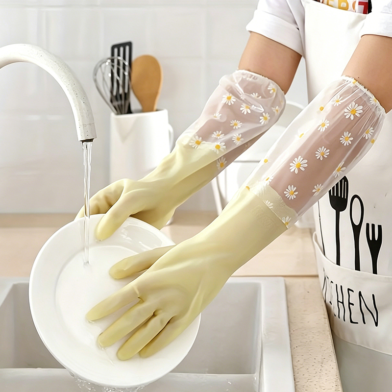A Pair of New Long-Sleeved Rub - Dish Glove Rubber のレビューと価格