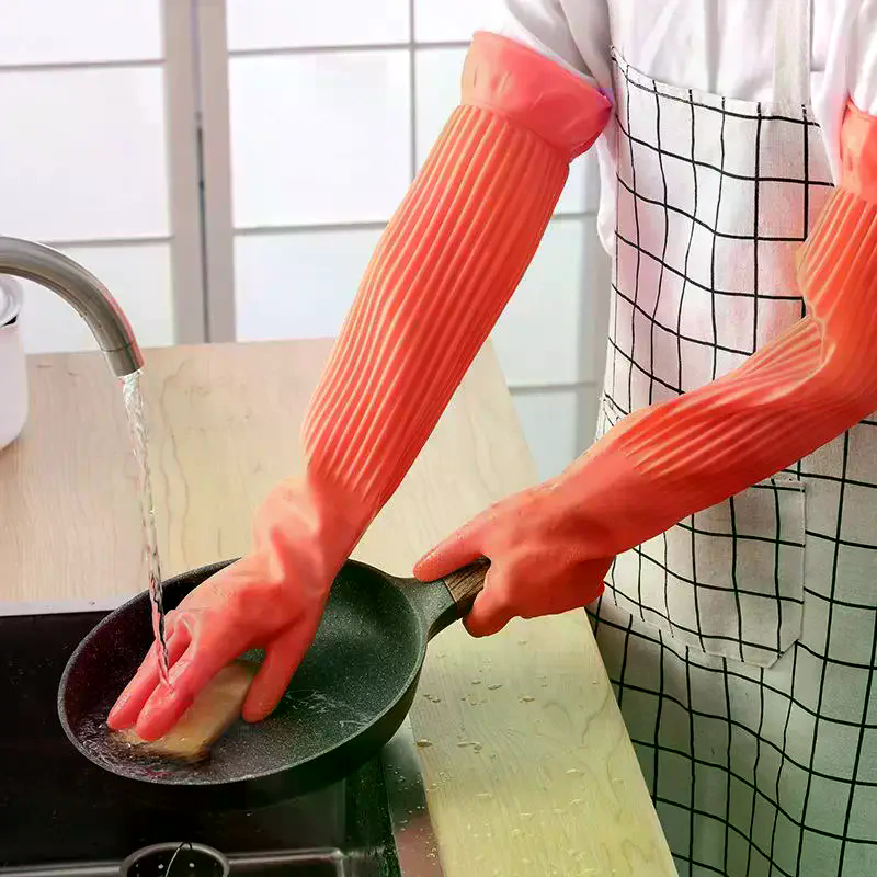 Long Reusable Rubber Dishwashi - Dish Glove Rubber のレビューと価格