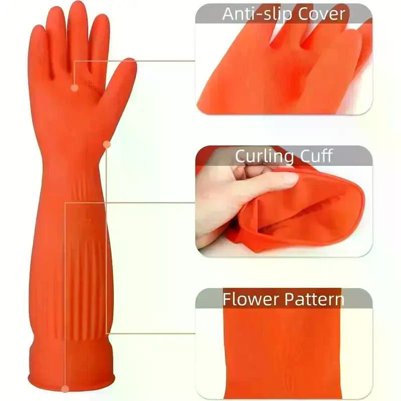 Long Reusable Rubber Dishwashi - Dish Glove Rubber のレビューと価格
