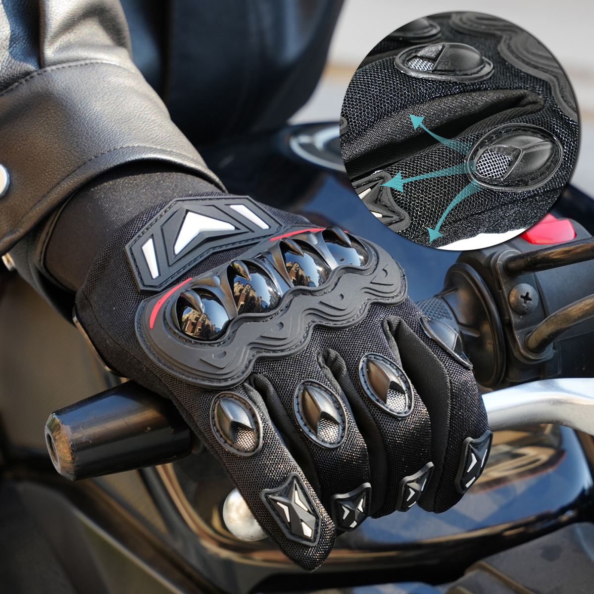 Motorcycle gloves for summer r - Motorcycle Glove Knuckle のレビューと価格